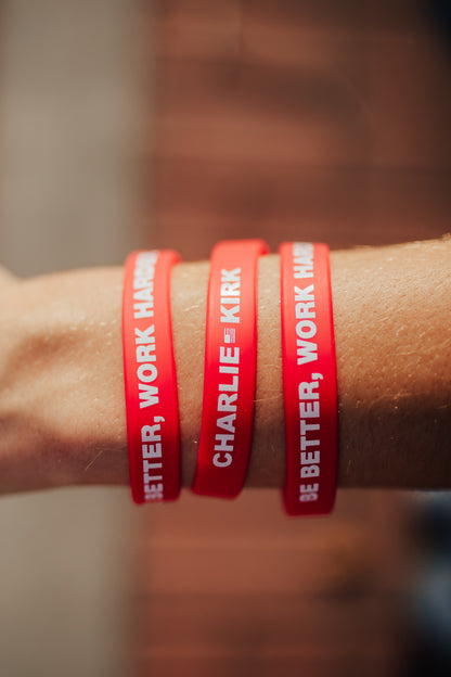 Be Better, Work Harder Wristband (Set of 3)